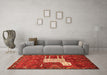 Machine Washable Animal Orange Traditional Area Rugs in a Living Room, wshtr630org