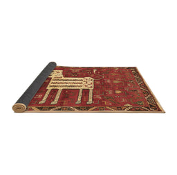 Sideview of Animal Brown Traditional Rug, tr630brn