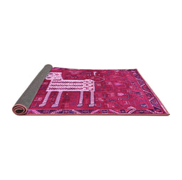 Sideview of Animal Pink Traditional Rug, tr630pnk