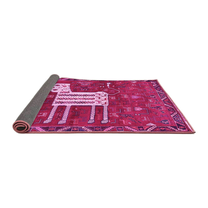 Sideview of Animal Pink Traditional Rug, tr630pnk