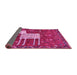 Sideview of Animal Pink Traditional Rug, tr630pnk