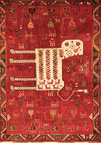 Animal Orange Traditional Rug, tr630org