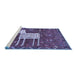 Sideview of Machine Washable Animal Blue Traditional Rug, wshtr630blu