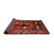 Sideview of Traditional Gold Brown Animal Rug, tr631