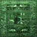 Square Machine Washable Animal Emerald Green Traditional Area Rugs, wshtr631emgrn