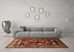 Machine Washable Animal Brown Traditional Rug in a Living Room,, wshtr631brn