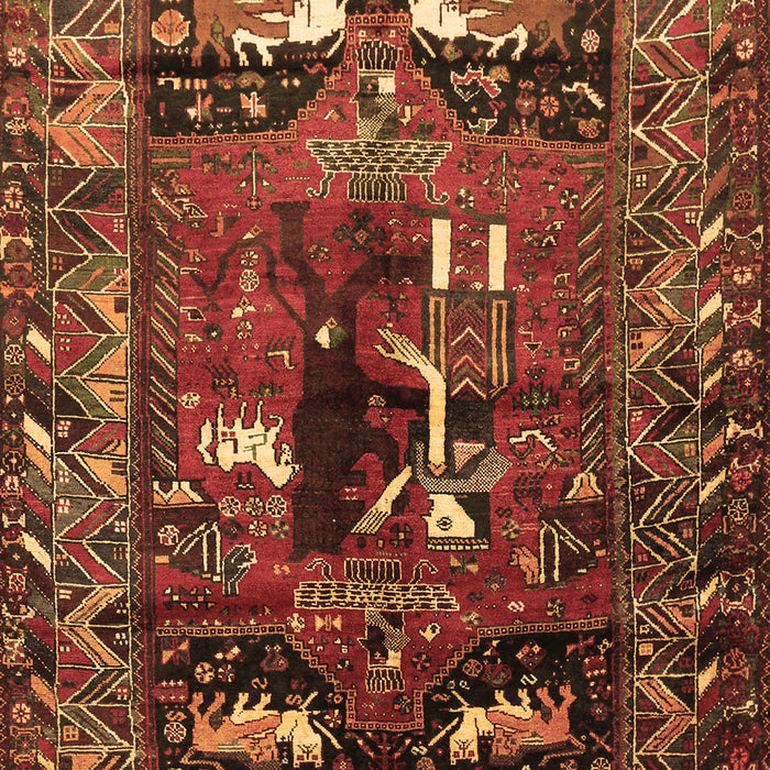 Animal Brown Traditional Rug, tr631brn