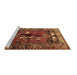 Sideview of Machine Washable Animal Brown Traditional Rug, wshtr631brn