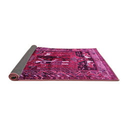 Sideview of Animal Pink Traditional Rug, tr631pnk