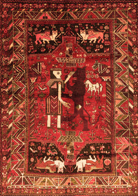 Animal Orange Traditional Rug, tr631org