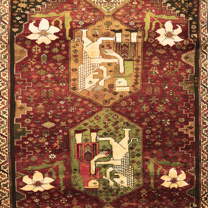 Machine Washable Animal Brown Traditional Rug, wshtr632brn