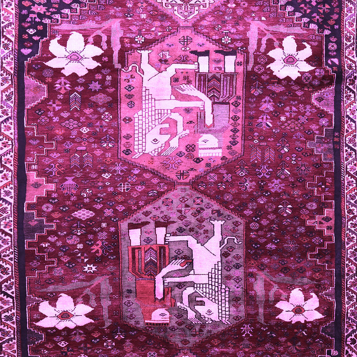 Machine Washable Animal Purple Traditional Area Rugs, wshtr632pur