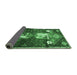 Sideview of Animal Emerald Green Traditional Rug, tr632emgrn