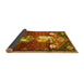 Sideview of Animal Yellow Traditional Rug, tr632yw