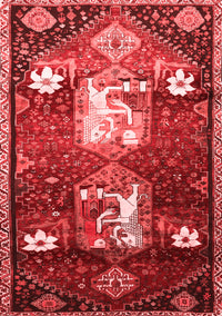 Animal Red Traditional Rug, tr632red