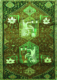 Animal Green Traditional Rug, tr632grn