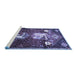 Sideview of Machine Washable Animal Blue Traditional Rug, wshtr632blu