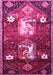 Machine Washable Animal Pink Traditional Rug, wshtr632pnk
