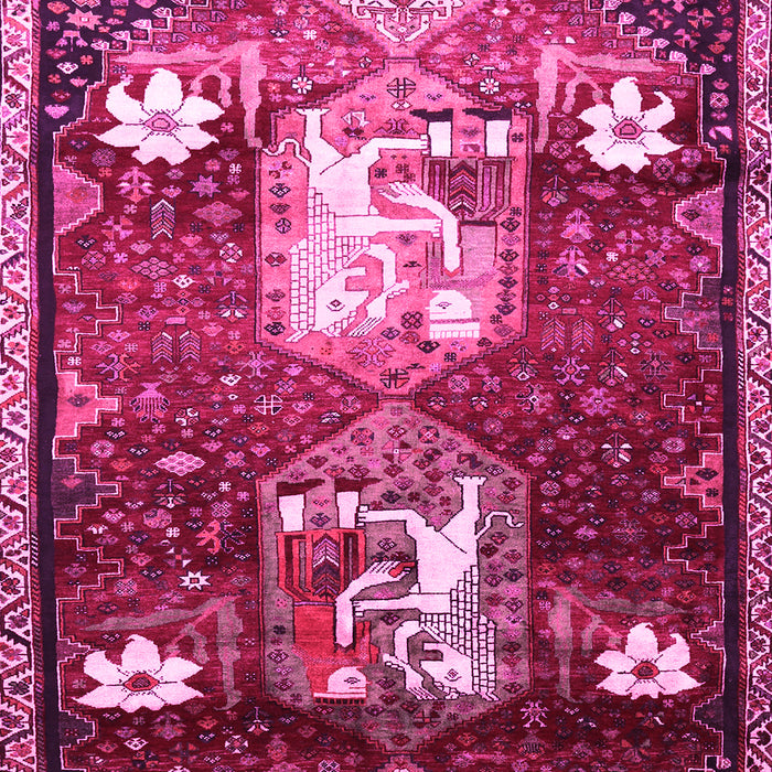 Machine Washable Animal Pink Traditional Rug, wshtr632pnk