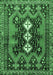 Machine Washable Persian Emerald Green Traditional Area Rugs, wshtr633emgrn