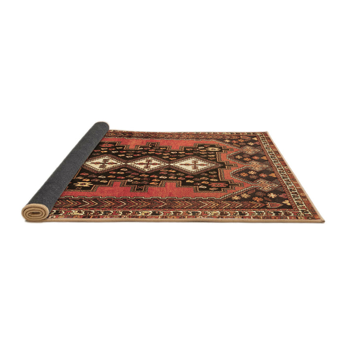 Sideview of Persian Brown Traditional Rug, tr633brn