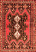 Serging Thickness of Machine Washable Persian Orange Traditional Area Rugs, wshtr633org