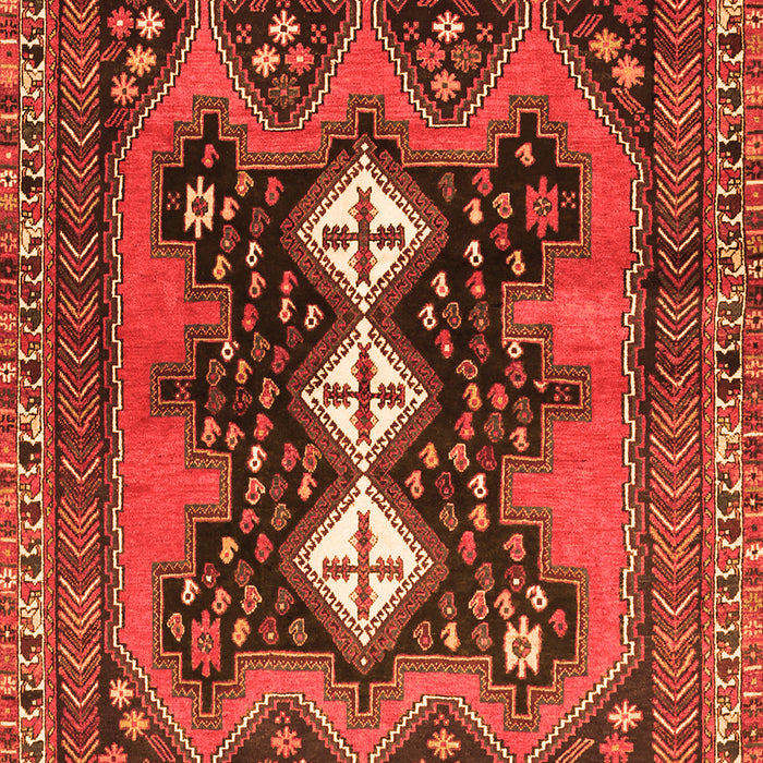 Serging Thickness of Machine Washable Persian Orange Traditional Area Rugs, wshtr633org