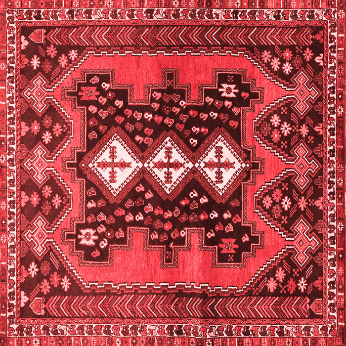Machine Washable Persian Red Traditional Rug, wshtr633red