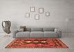 Machine Washable Persian Orange Traditional Area Rugs in a Living Room, wshtr633org