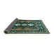 Sideview of Persian Turquoise Traditional Rug, tr633turq