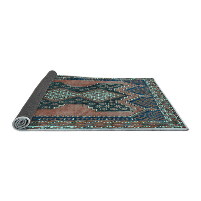Sideview of Persian Light Blue Traditional Rug, tr634lblu