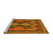 Sideview of Machine Washable Persian Yellow Traditional Rug, wshtr634yw