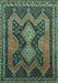 Machine Washable Persian Turquoise Traditional Area Rugs, wshtr634turq