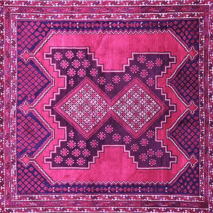 Square Persian Pink Traditional Rug, tr634pnk