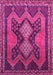 Machine Washable Persian Pink Traditional Rug, wshtr634pnk