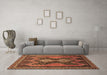 Machine Washable Persian Brown Traditional Rug in a Living Room,, wshtr634brn