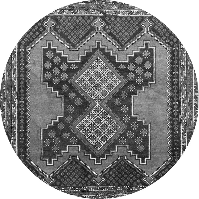 Machine Washable Persian Gray Traditional Rug, wshtr634gry