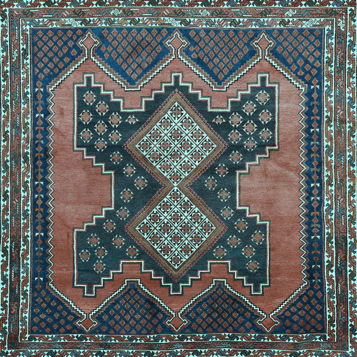 Square Persian Light Blue Traditional Rug, tr634lblu