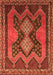 Serging Thickness of Machine Washable Persian Orange Traditional Area Rugs, wshtr634org