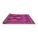 Sideview of Persian Pink Traditional Rug, tr634pnk