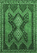 Machine Washable Persian Emerald Green Traditional Area Rugs, wshtr634emgrn