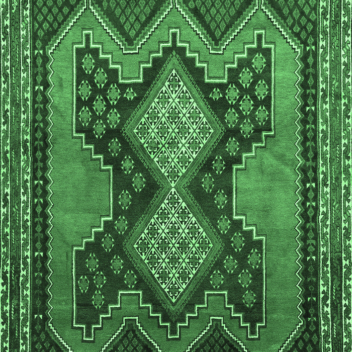 Machine Washable Persian Emerald Green Traditional Area Rugs, wshtr634emgrn