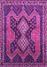 Machine Washable Persian Purple Traditional Area Rugs, wshtr634pur