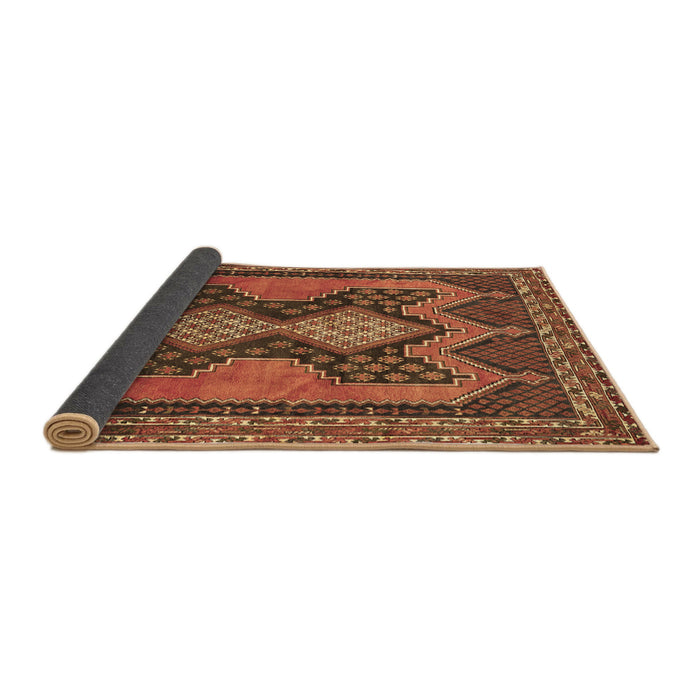 Sideview of Persian Brown Traditional Rug, tr634brn