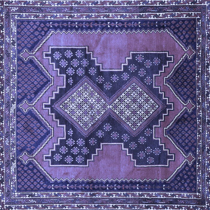 Square Persian Blue Traditional Rug, tr634blu
