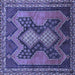 Square Persian Blue Traditional Rug, tr634blu