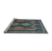 Sideview of Machine Washable Persian Light Blue Traditional Rug, wshtr634lblu