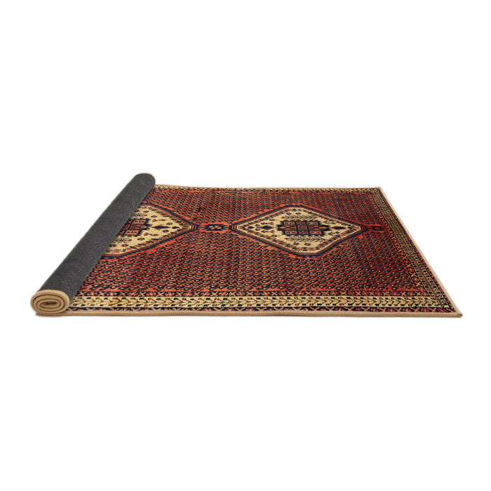 Sideview of Traditional Bronze Brown Persian Rug, tr635