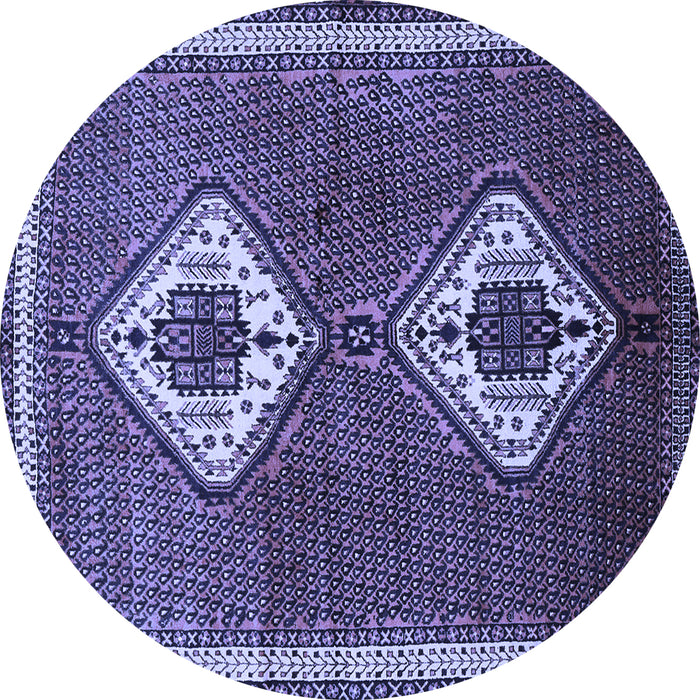 Round Persian Blue Traditional Rug, tr635blu