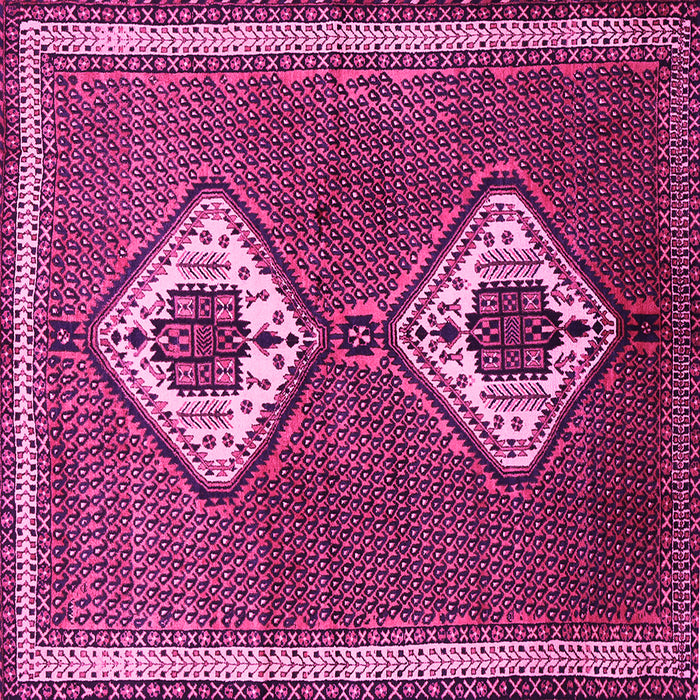 Square Persian Pink Traditional Rug, tr635pnk